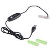 USB 3V 4.5V 6V Voltage Adjust LR03 AAA Dummy Battery Eliminators USB Power Supply Cable Replace 2-4pcs Batteries for LED Light