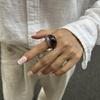 Transparenter farbiger Harzring, glatter geschwungener stapelbarer Statement-Ring, geeignet für den täglichen Gebrauch und Partys