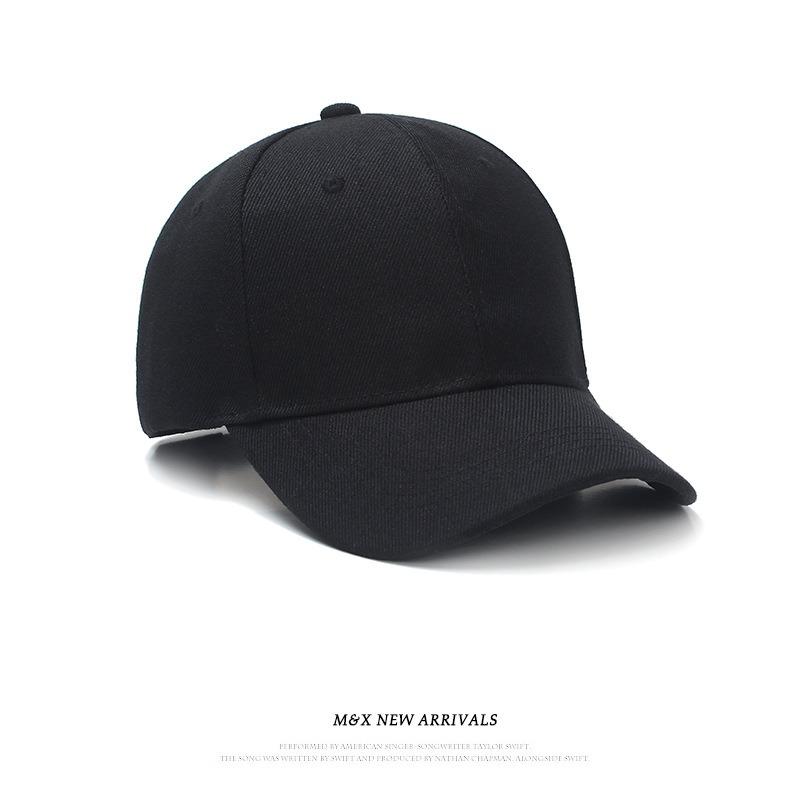 Solid color baseball cap men's O hat women's spring and autumn versatile casual big head circumference cap
