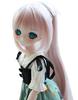 YR EARTH S312 Heat-Resistant Doll Wig, 8-9 Inch, Long Ponytail, 1/3 Size, BJD, DD, DDS, MDD (Pale Pink)