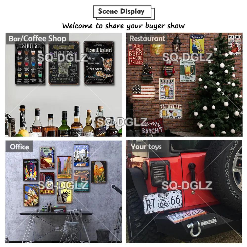 SQ-DGLZ Vintage Warnung Pool Regeln Metall Schild Platte Blechschild Platte Home Bar Tür Wand Dekor Aufkleber Dekoration Plaque Poster