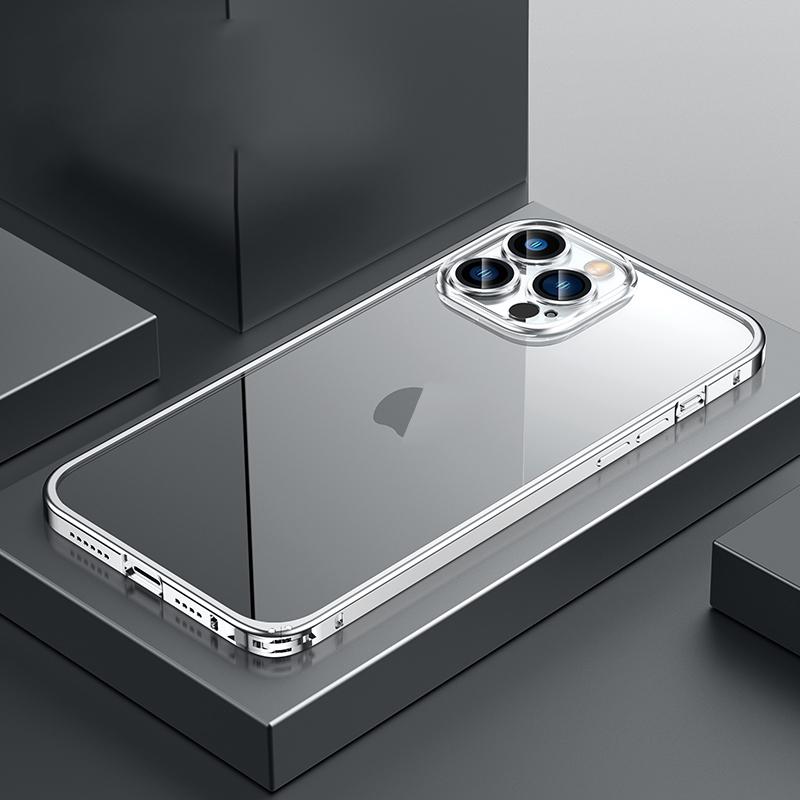 Capa magnética para iPhone 11 12 13 14 Pro Max Capa traseira Magsafe transparente para iPhone 13 Pro Max 12 Capa Moldura de metal Protetor de telefone Lente de vidro