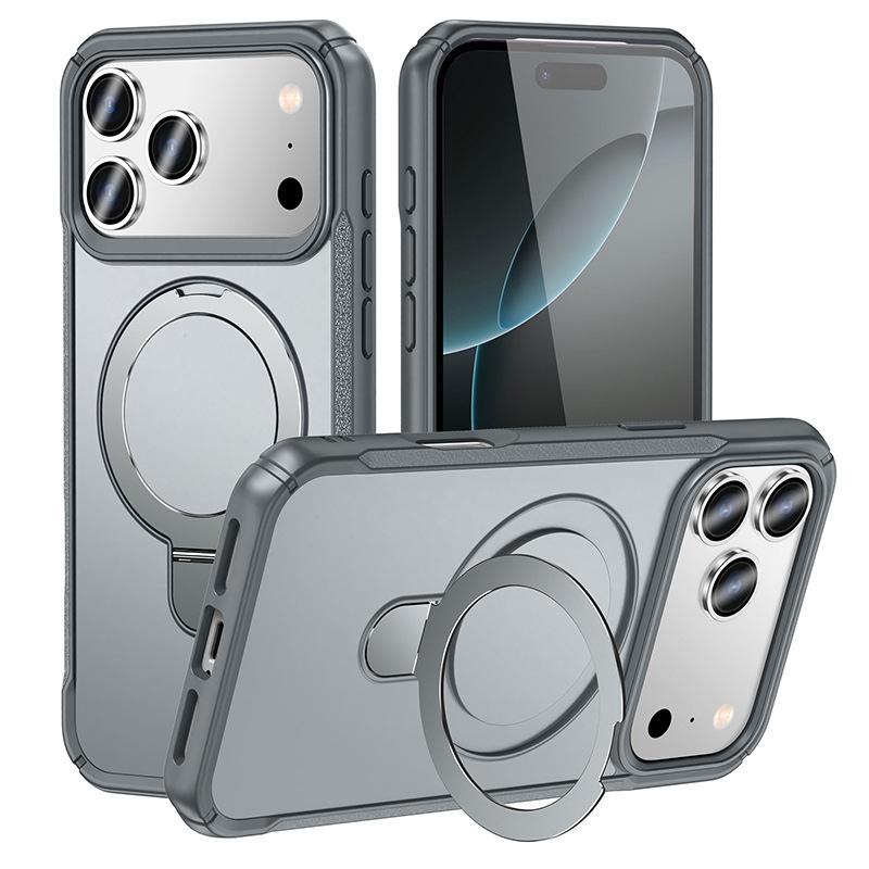 For IPhone17 Mobile Phone Case 16 Two-in-one Skin-feeling Stand Junshen 15pro Magnetic Phone Case