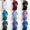 High Quality Unisex Hospital Workwear Long Sleeves Stretch Scrub Top Nurse Uniform V-neck With Pocket