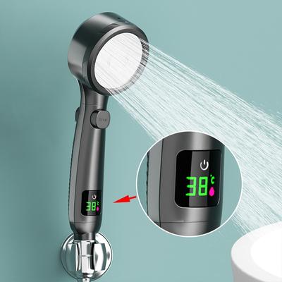 Pommeau de douche LED avec affichage Intelligent de la température, haute pression, 4 Modes, pluie réglable, économie d'eau, accessoire de salle de bain