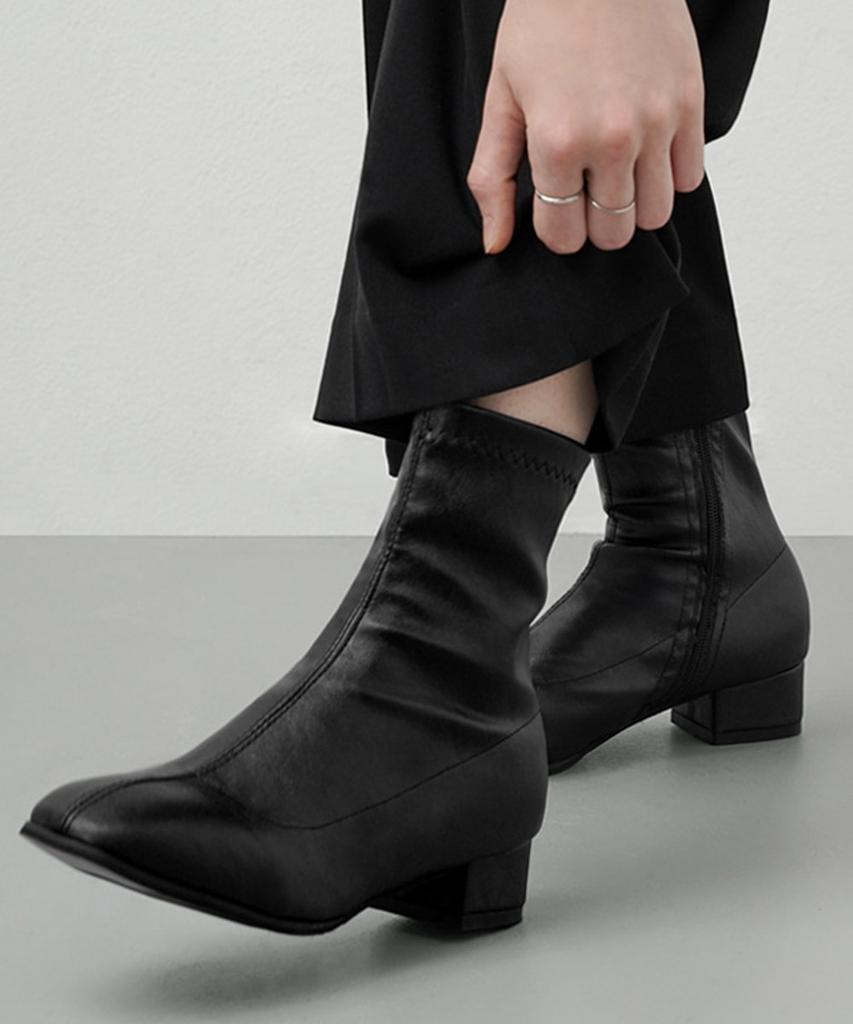 Chaakan Neva Square Ankle Sock Boots 3.5Cm Bslts4A857 (B Type)