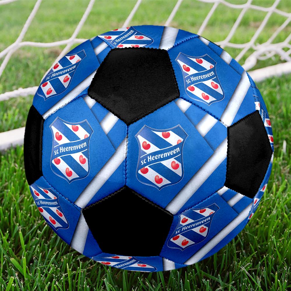 SIZE 5 SC Heerenveen Soccer Ball Colorful All Ages Machine Stitched PVC Competition Ready Durable High-Bounce