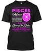 Vissen Vrouw Ambitieuze Koningin van de Zodiac T-shirt Gemaakt in de VS Maat S tot 5XL