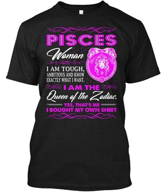 Pisces Woman Ambitious Queen Of Zodiac T-Shirt Made In the USA Size S To 5XL
