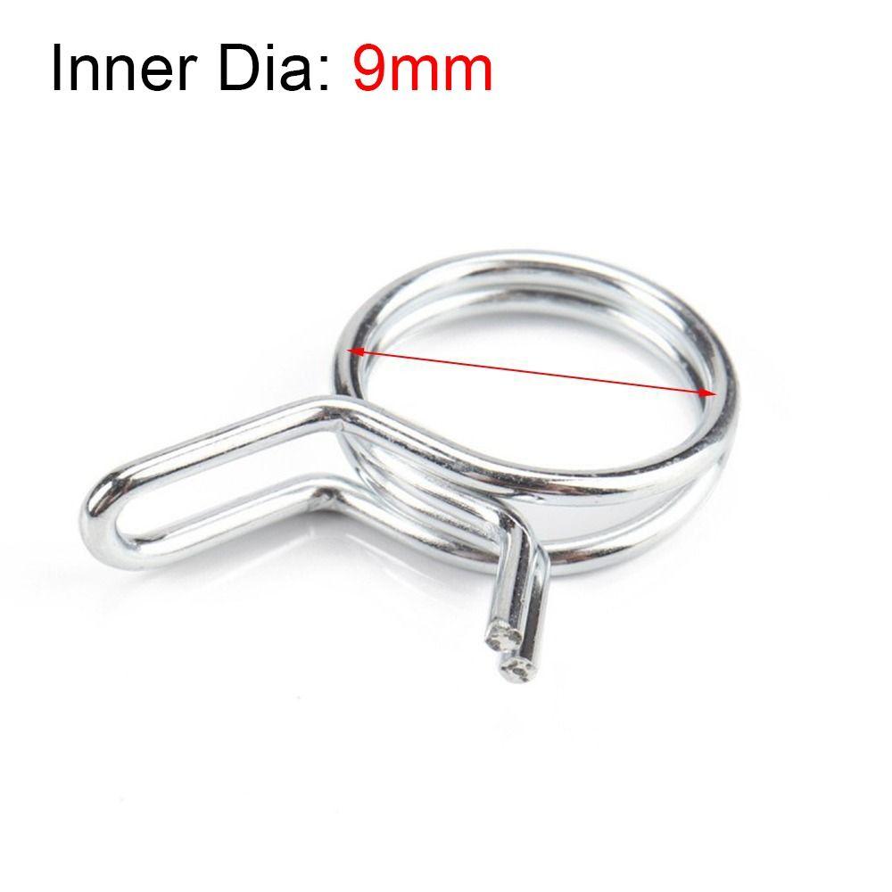 10Pcs/set 5mm-30mm Fuel Line Hose Tubing Spring Clips Clamps Assortment Kit Tube Spring Clips for Motorcycle Scooter ATV