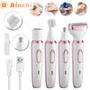 Tondeuse à cheveux électrique portable 4 en 1 épilateur femme visage zone intime pour épilation corporelle Cadeaux pour femmes