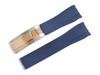 [Import King Original] Watch Parts - Compatible with Rolex - Aftermarket Rubber Strap with Buckle - Blue Two-Tone PG Plated 19mm (Suitable for