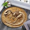 Runder Teppich mit Dinosaurier-Fossilien-Relief, Teppich für Wohnzimmer, Schlafzimmer, Sofa, Spielzimmer-Dekor, rutschfeste Bodenmatte
