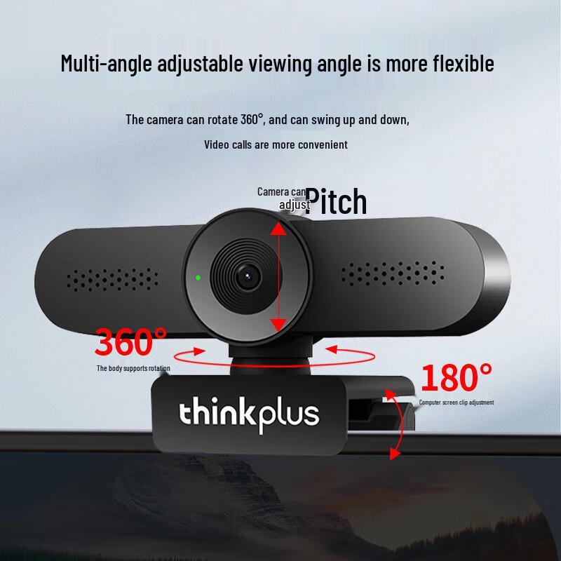 Lenovo Thinkplus WL22A USB HD Webcam with Microphone (CN Version)