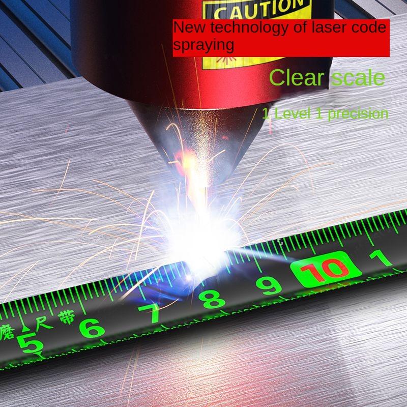 Fluorescent High-precision Steel Measure Tape Retractable Measuring Tools Tape Measure Self Adisive