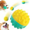 Jouets interactifs pour chiens, jouets souples en TPR, nettoyage des dents des animaux de compagnie, résistance aux morsures, couineur pour chiots de petite et moyenne taille, jouet balle