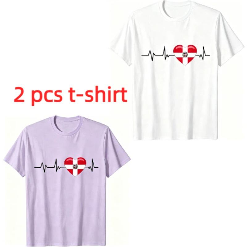 Ich liebe Österreich Muster Print Herren T-Shirt Sommer Herren und Damen Freizeitmode Oberteile Herren Kurzarm T-Shirt Oversize Kleidung