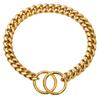 10mm Stainless Steel Gold Dog Chain Choke Chain Luxury Large Dogs Collar Cuban Necklace Slip Training Dog Collar for Pitbull