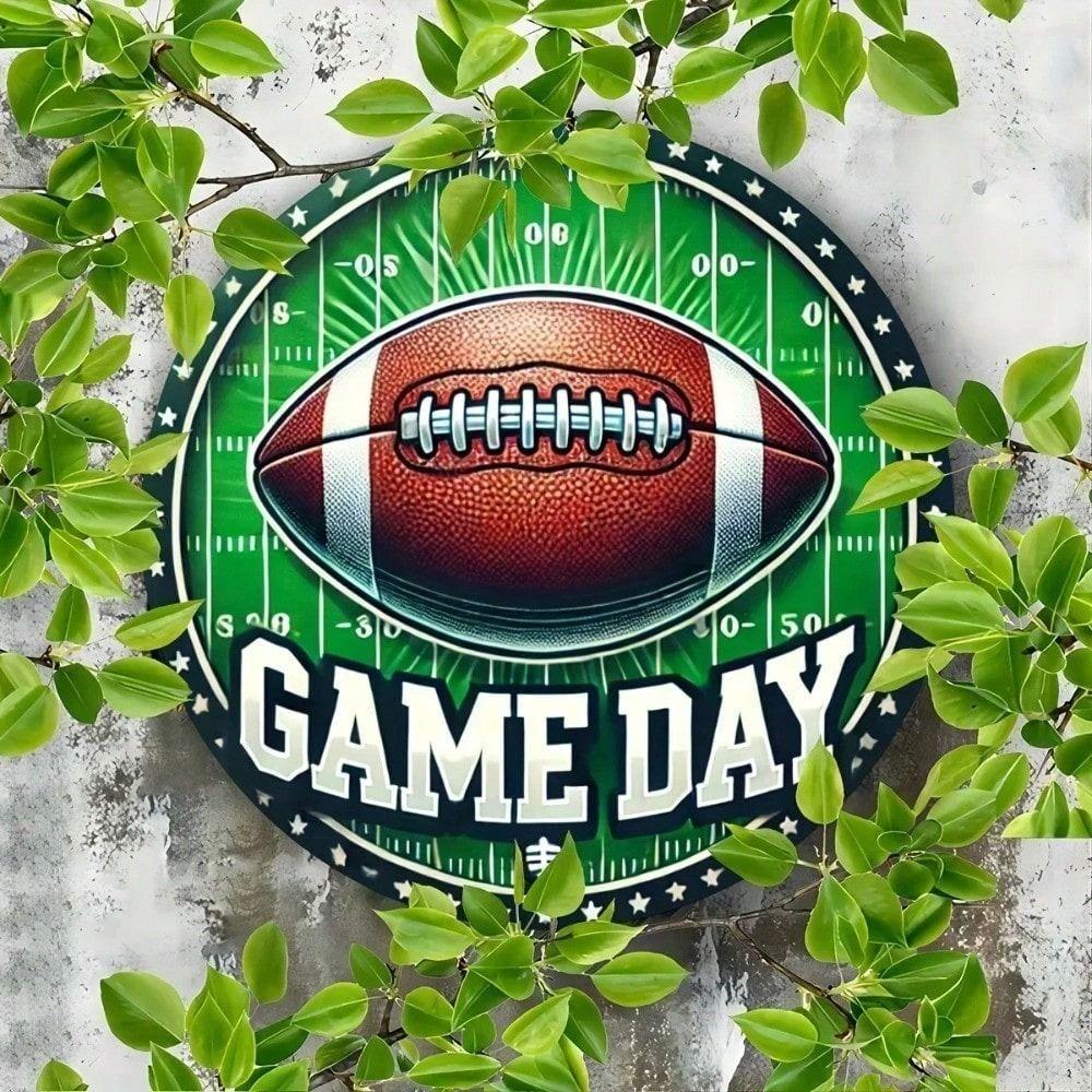 Metal Wall Decor Soccer Fan Gift for Men Man Cave Football Poster