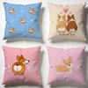 Bouncy Corgi Cushion Cover Soft Pillow Cases for Home Bedroom Living Room Sofa