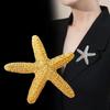 Creative Metal Brooch Pins DIY Multi-Occasion Wear Starfish Brooch Lapel Pin Accessories