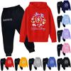 Plüsch Langarm Hose Lose Pullover Hoodie Set Für Kinder