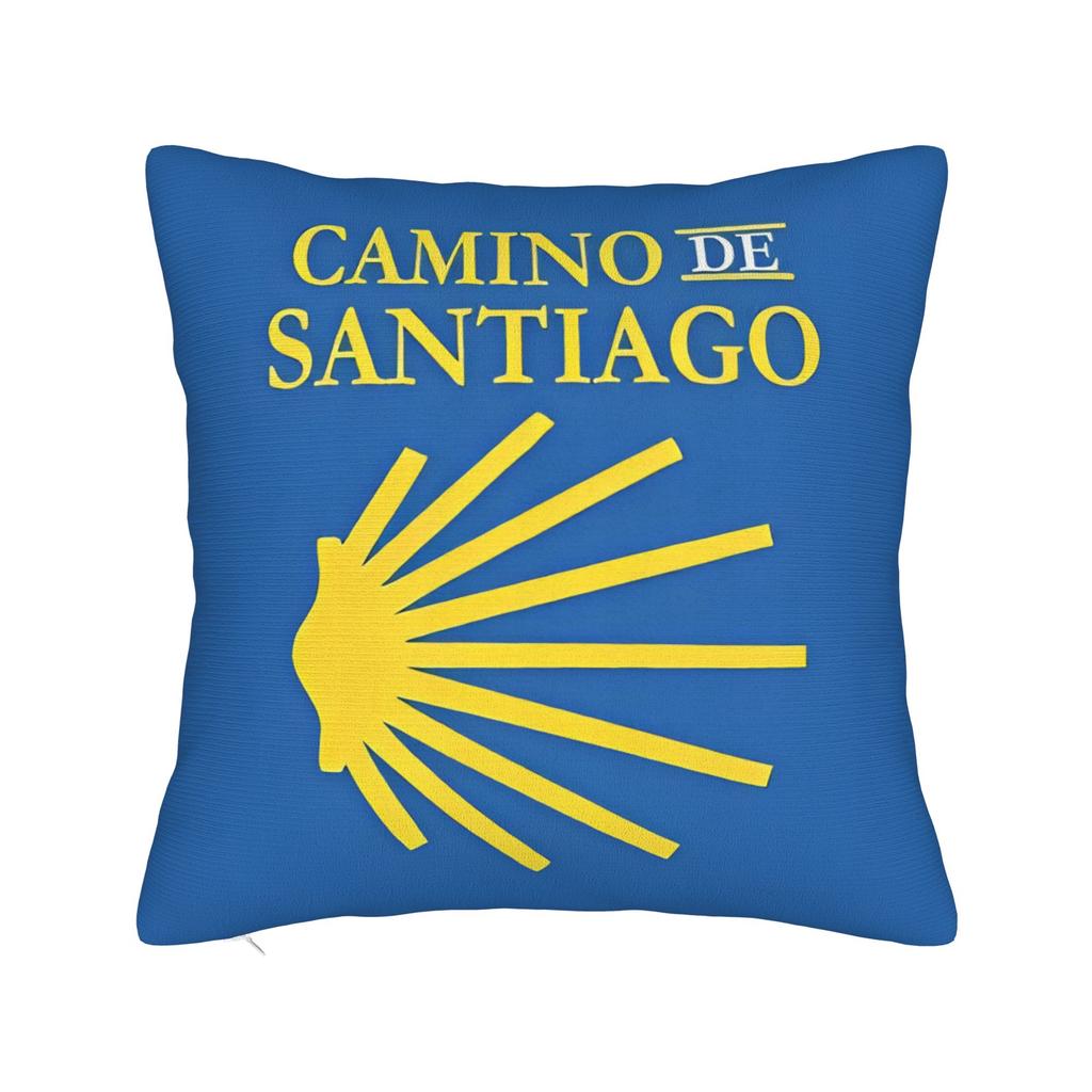 Buen Camino De Santiago Square Pillowcases Home Compostela Peregrino Cushion Cover Cute Home Decoration Throw Pillow Case 40*40