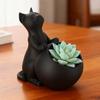 Black Cat Planter Pot Indoor Outdoor Animal Shape Succulents Herb Plants Flower Pot Container Home Balcony Garden Decoration