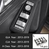 JVC4   Car Styling Carbon Fiber Interior Button Panel Decoration Cover Trim Sticker Frame For Mercedes Benz A Class W176 GLA X156 CLA