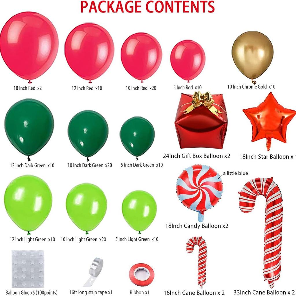 Merry Christmas Decoration Balloons Suit Christmas Theme Balloon Arch Garland Set Xmas Navidad New Year Gift Party Decor