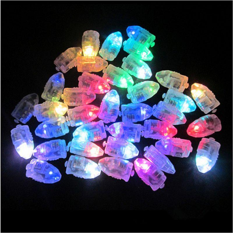Vibrant Led Balloon Lights For Parties And Events Bullet Head Shaped 10pcs Pack