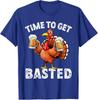 Turkey Time To Get Basted Retro Funny Thanksgiving Unisex T-Shirt