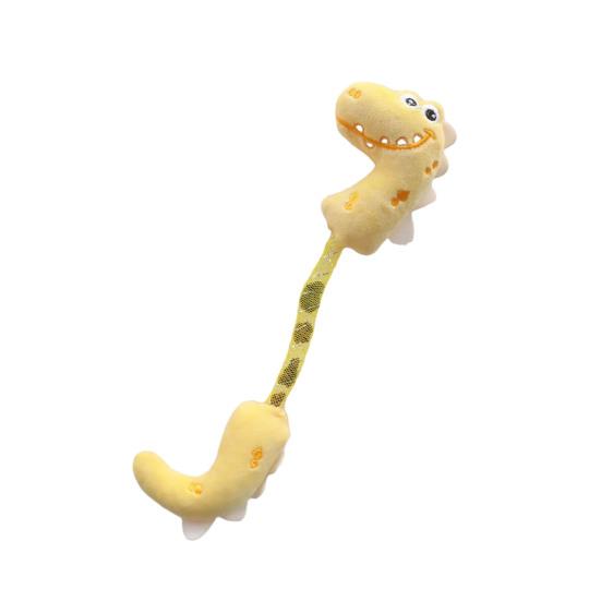 Jouet Chat Dinosaure en Peluche Jouet à Mâcher Interactif pour Chat avec Fruits Naturels Jouet Auto-Kicker ??Jouet pour Chats d'Intérieur Chatons