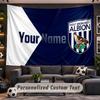 Wall Hanging Tapestry Custom NameWest Bromwich Albion Pattern Personalized Printed Fabric Wall Decor