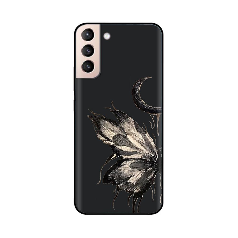 For Samsung Galaxy S21 Plus Case S21 ULTRA Heart-Butterfly Funda For Samsung S21 FE Case S 21 Protection Liquid Silicone Cover
