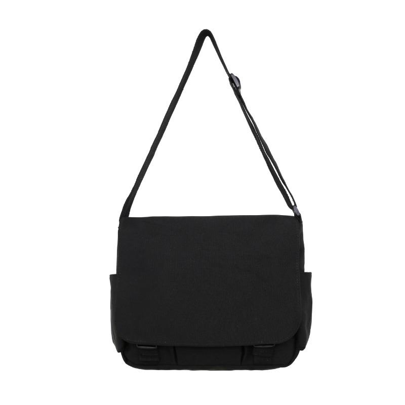 Harajuku Simple Shoulder Bag Canvas Messenger Bag Casual Versatile Student Schoolbag Large Capacity Men's Back Bag