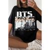 T-shirt Graphique BTS Army Hommes Femmes Kpop Graphique Manches Courtes Streetwear Y2k Surdimensionné Décontracté Lâche Haut de Qualité Vêtements Féminins Masculins