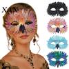 Feather Masque for Halloween Bird Masquerade Masque, Iridescent Half Face Comfortable Festivals with 3D Beak Costume, Cosplay Party Breathable