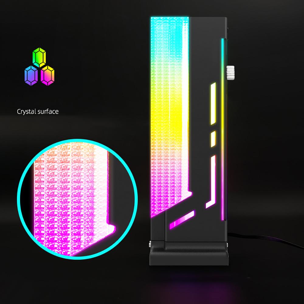 Adjustable GPU Holder Video Card Riser RGB Black Aluminum Alloy