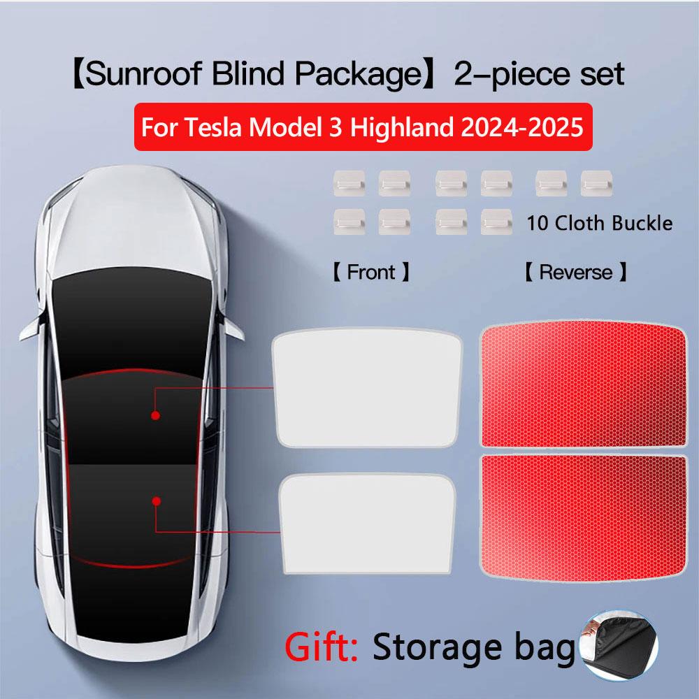 Parasolare Pentru Tesla Model 3 Trapă Highland Model 2026 Model Y 2020-26 Pânză de Gheață Cataramă Parasolar Sticlă Trapă Frontală Spate Accesoriu Parbriz Parasolare 1