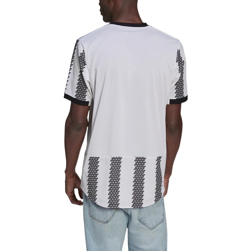 adidas Men's Juventus 22/23 Season Home Black-White Geometric Striped Soccer Jersey H38902