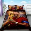 Cristiano Ronaldo paplanhuzat Labdarúgás CR7 Ágyneműgarnitúra Kényelmes és légáteresztő Hálószoba Rajongói Ajándékok Queen King