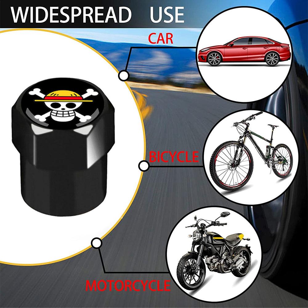 4PCS Car Anime Style Wheel Tire Air Valve Caps Stem For Auto Bicycle Motorcycle Universal Accessories Gifts