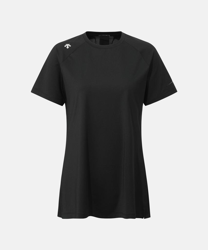 DESCENTE Women'S Hip Cover Short Sleeve T-Shirt Black Sr122Pts21