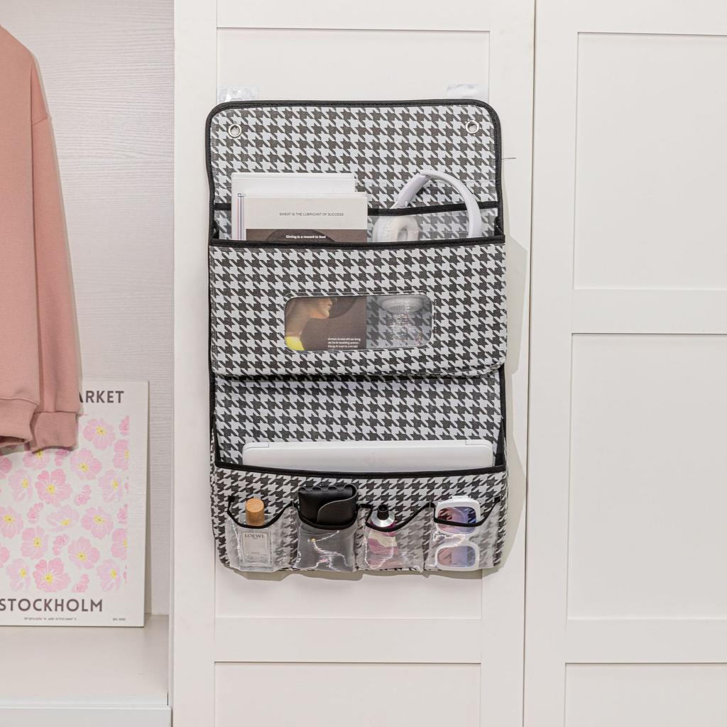 Wall Hanging Multi-layer Sundry Storage Bag with Free Hooks Durable Foldable 2/3 Layers Space-saving Dorm Bedroom Closet Organizer
