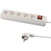 5-socket Extension Cord with Grounding and Switch 1.5m White IP20 10A Ideus 04297