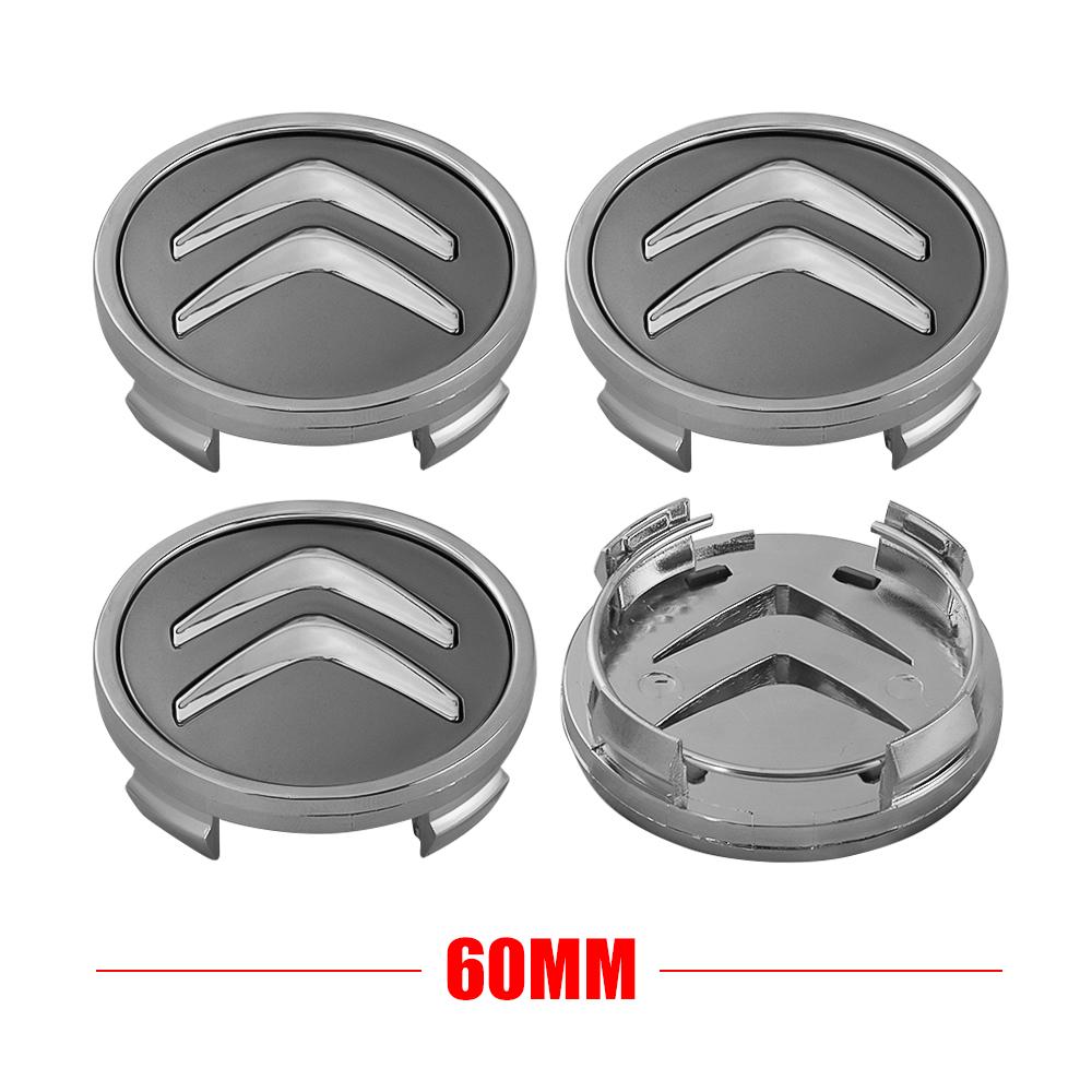 4Pcs 60mm Car Wheel Center Hub Caps Original Citroen Hub Cap Accessories For Citroen C1 C3 C4L VTS C-ELYSEE C5 C6 C2 C4 Picasso