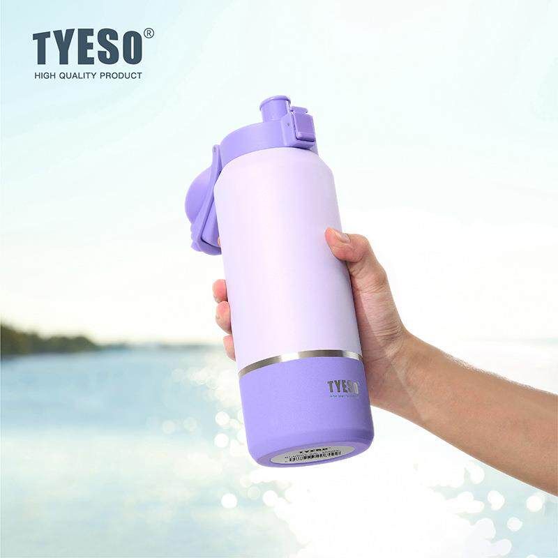 Tyeso New Large-Capacity Thermos Cup for Outdoor Sports and Travel, Portable Water Bottle with Handle for Direct Drinking