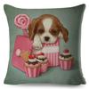 Color Cute Cartoon Pet Dog Cushion Cover Pillowcase Sofa Home Car Decoration Animal