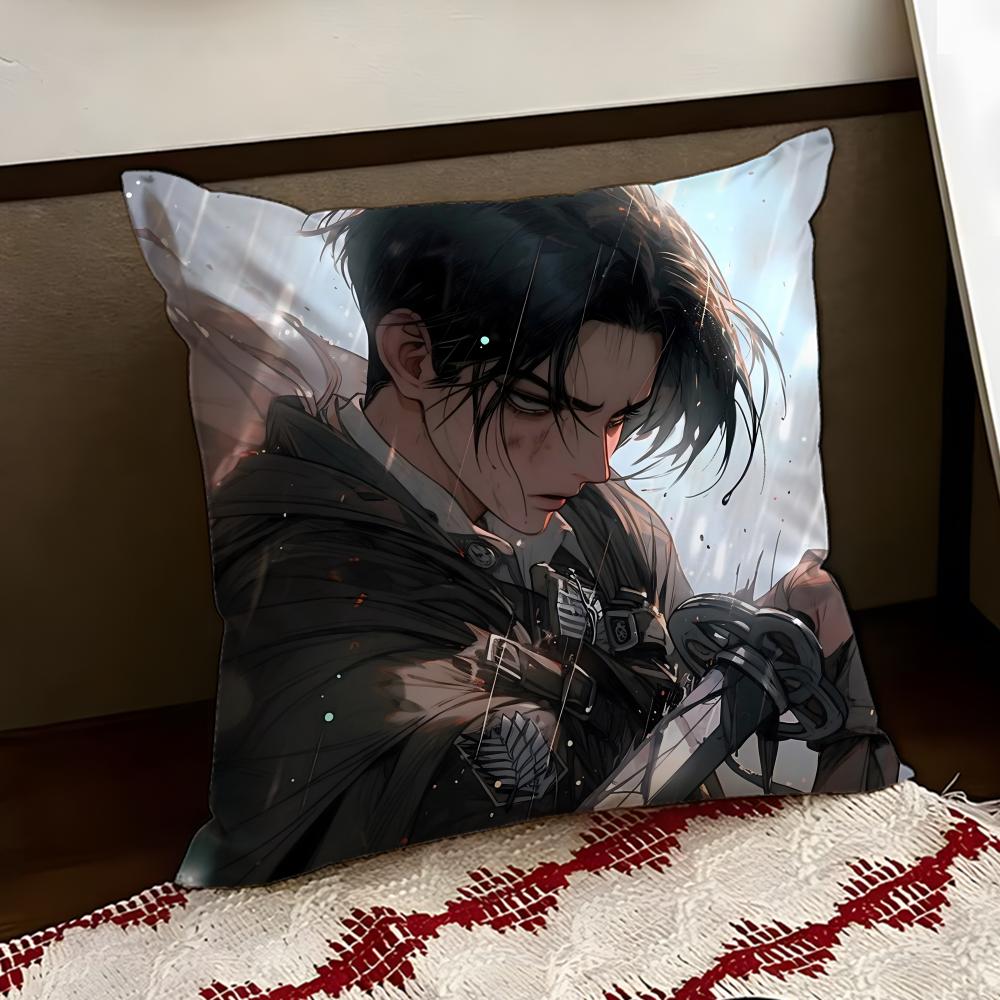 LLevi Anime AAckerman Cushion Cover Reversible Soft Durable Pillow Cover Home Car MultiScene Use for Daily Comfort